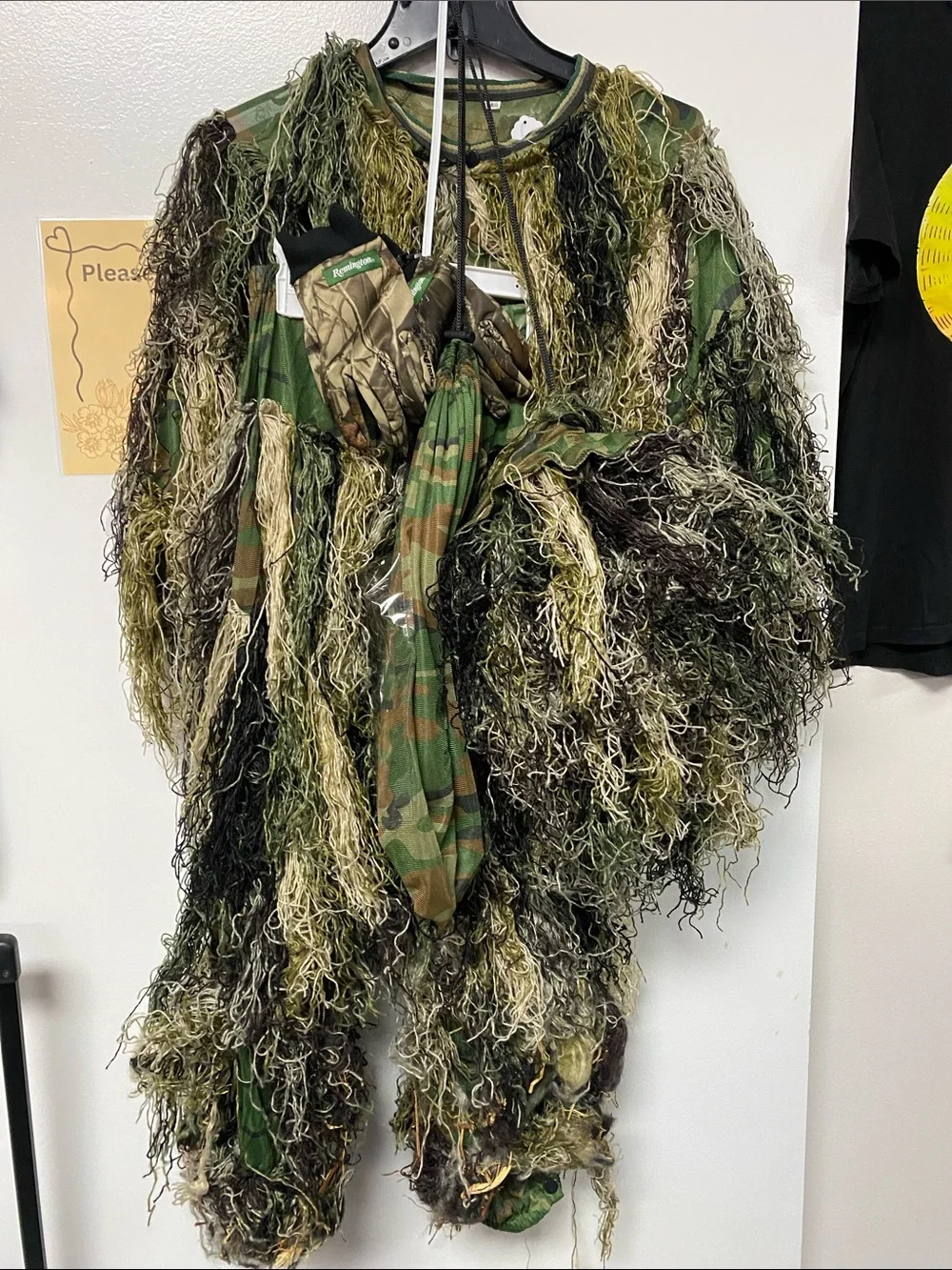 Ghillie-Style Kids Costume Jacket in Green Camo - Unknown Brand